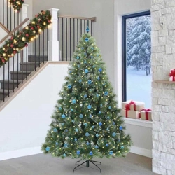 Mākslīgā Ziemassvētku Eglīte Su 300 Led Zaļa 240 Cm Pe Un Pvc Vidaxl