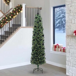 Mākslīgā Ziemassvētku Eglīte With Leds Zaļa 240 Cm Pvc Vidaxl