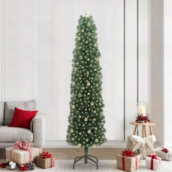 Mākslīgā Ziemassvētku Eglīte With Leds Zaļa 240 Cm Pvc Vidaxl