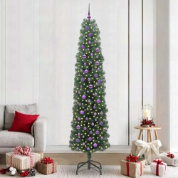 Mākslīgā Ziemassvētku Eglīte With Leds Zaļa 240 Cm Pvc Vidaxl