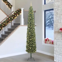 Mākslīgā Ziemassvētku Eglīte With Leds Zaļa 270 Cm Pvc Vidaxl
