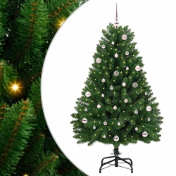 Mākslīgā Ziemassvētku Eglīte Zaļa 150 Cm Pvc Un Metāls Vidaxl