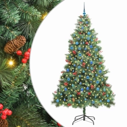 Mākslīgā Ziemassvētku Eglīte Zaļa 240 Cm Pvc Un Metāls Vidaxl
