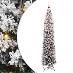 Mākslīgā Ziemassvētku Eglīte Zaļš Un Balts 210 Cm Pvc Vidaxl