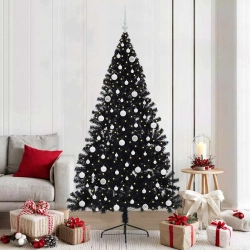 Mākslīgais Led Ziemassvētku Eglīte Su 300 Led Melna 210 Cm Pvc Vidaxl