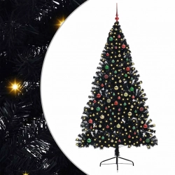 Mākslīgais Led Ziemassvētku Eglīte Su 300 Led Melna 210 Cm Pvc Vidaxl