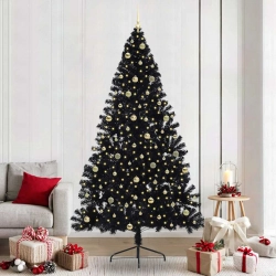 Mākslīgais Led Ziemassvētku Eglīte Su 300 Led Melna 240 Cm Pvc Vidaxl