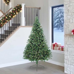 Mākslīgais Led Ziemassvētku Eglīte Su 300 Led Zaļa 240 Cm Pvc Vidaxl