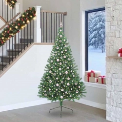 Mākslīgais Led Ziemassvētku Eglīte Su 300 Led Zaļa 240 Cm Pvc Vidaxl