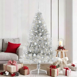 Mākslīgais Led Ziemassvētku Eglīte Sudraba 180 Cm Pet Vidaxl