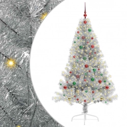 Mākslīgais Led Ziemassvētku Eglīte Sudraba 180 Cm Pet Vidaxl