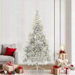 Mākslīgais Led Ziemassvētku Eglīte Sudraba 210 Cm Pet Vidaxl