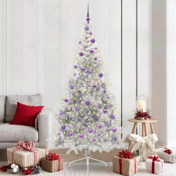 Mākslīgais Led Ziemassvētku Eglīte Sudraba 210 Cm Pet Vidaxl