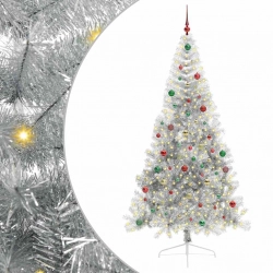 Mākslīgais Led Ziemassvētku Eglīte Sudraba 210 Cm Pet Vidaxl