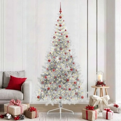 Mākslīgais Led Ziemassvētku Eglīte Sudraba 240 Cm Pet Vidaxl
