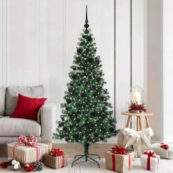 Mākslīgais Led Ziemassvētku Eglīte Zaļa 180 Cm Pvc Un Metāls Vidaxl