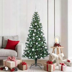 Mākslīgais Led Ziemassvētku Eglīte Zaļa 180 Cm Pvc Un Metāls Vidaxl