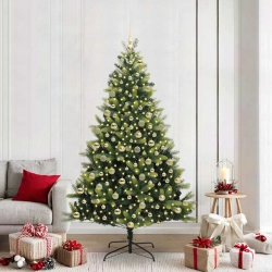 Mākslīgais Saliekamais Ziemassvētku Koks 300 Led Zaļa 210 Cm Vidaxl