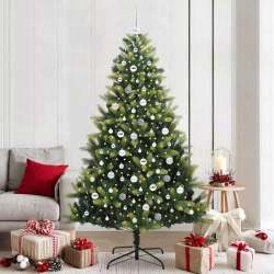 Mākslīgais Saliekamais Ziemassvētku Koks 300 Led Zaļa 210 Cm Vidaxl