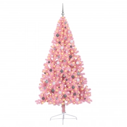 Mākslīgais Ziemassvētku Koks Rozā 240 Cm Pvc Vidaxl