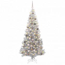 Mākslīgie Ziemassvētku Koki Su 300 Led Sudraba 180 Cm Pet Vidaxl
