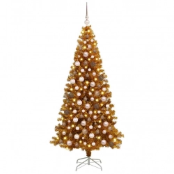 Mākslīgie Ziemassvētku Koki Su 300 Led Zelts 180 Cm Pet Vidaxl
