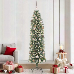 Mākslīgs Slaids Ziemassvētku Koks Su 300 Led Zaļa 210 Cm Vidaxl