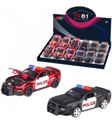 Metāla auto Policija (inerce, atver.durvis) 12,5 cm dažādas HW21077194