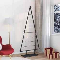 Metāla Ziemassvētku Koks Ar Statīvu Melna 210 Cm Tērauds Vidaxl