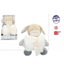 Mīksta rotaļlieta Suns 25 cm + pleds 0+ CB34018
