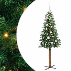 Tievā Ziemassvētku Egle Zaļa 150 Cm Pvc Un Cietā Priedes Koks Vidaxl
