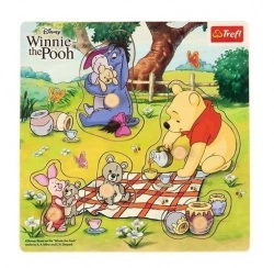Trefl Zabawka Drewniana Kubuś Puchatek, Puzzle mini
