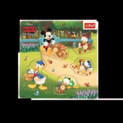 Trefl Zabawka Drewniana Myszka Miki i Przyjaciele, Puzzle mini