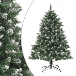 vidaXL mākslīgā Ziemassvētku egle ar statīvu, 150 cm, PVC