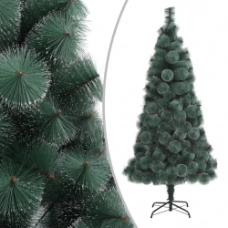 vidaXL mākslīgā Ziemassvētku egle ar statīvu, zaļa, 210 cm, PET