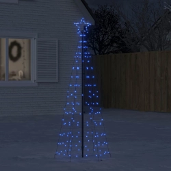 vidaXL Ziemassvētku eglītes dekorācija, 220 LED, zilas, 180 cm