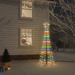 Ziemassvētku Egle, 108 Krāsainas Led Lampiņas, 70X180 Cm Vidaxl