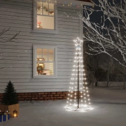Ziemassvētku Egle, 108 Vēsi Baltas Led Lampiņas, 70X180 Cm Vidaxl