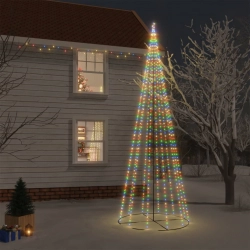 Ziemassvētku Egle, 732 Krāsainas Led Lampiņas, 160X500 Cm Vidaxl