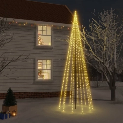 Ziemassvētku Egle Ar Pīķi, 732 Silti Baltas Led, 500 Cm Vidaxl
