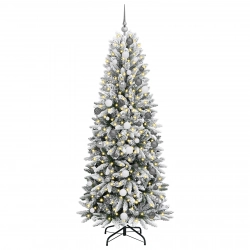 Ziemassvētku Egle Balta 210 Cm Pvc Vidaxl