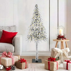 Ziemassvētku Eglīte Ar Led Sloksnes Lukturiem Balts 120 Cm Pe Vidaxl