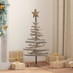 Ziemassvētku Eglīte Ar Statīvu Brūna 90 Cm Masīvs Tīkkoks Vidaxl