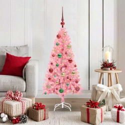 Ziemassvētku Eglīte Su 150 Led Ar Statīvu Rozā 120 Cm Pvc Vidaxl