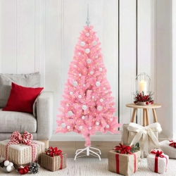 Ziemassvētku Eglīte Su 150 Led Ar Statīvu Rozā 150 Cm Pvc Vidaxl