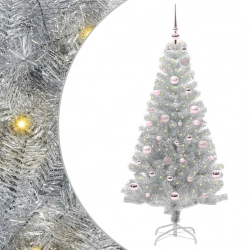 Ziemassvētku Eglīte Su 150 Led Ar Statīvu Sudraba 150 Cm Pet Vidaxl