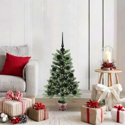 Ziemassvētku Eglīte Su 150 Led Ar Statīvu Zaļa 90 Cm Pe Vidaxl