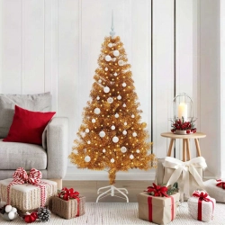 Ziemassvētku Eglīte Su 150 Led Ar Statīvu Zelts 150 Cm Pet Vidaxl