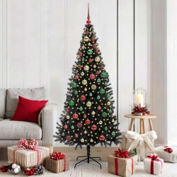 Ziemassvētku Eglīte Su 300 Led Ar Statīvu Melna 180 Cm Pvc Vidaxl