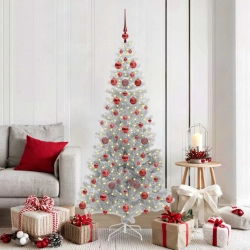 Ziemassvētku Eglīte Su 300 Led Ar Statīvu Sudraba 180 Cm Pet Vidaxl